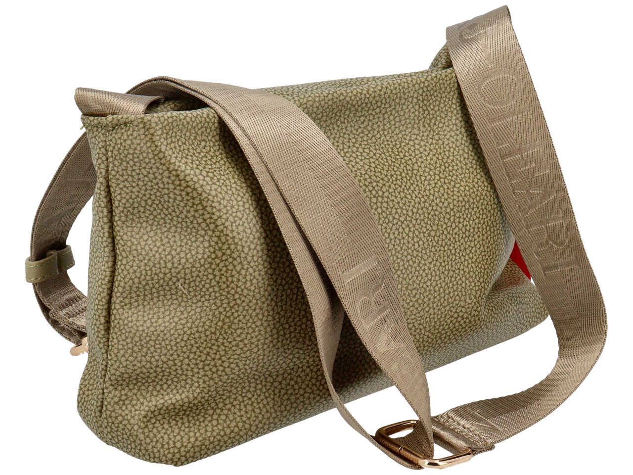 Borsa con tracolla da donna in similpelle verde oliva con ciondolo orsetto,15x26x6,5 cm - Naj Oleari $