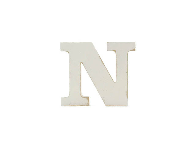 Shabby lettera N in legno 1.9x10cm 1130211