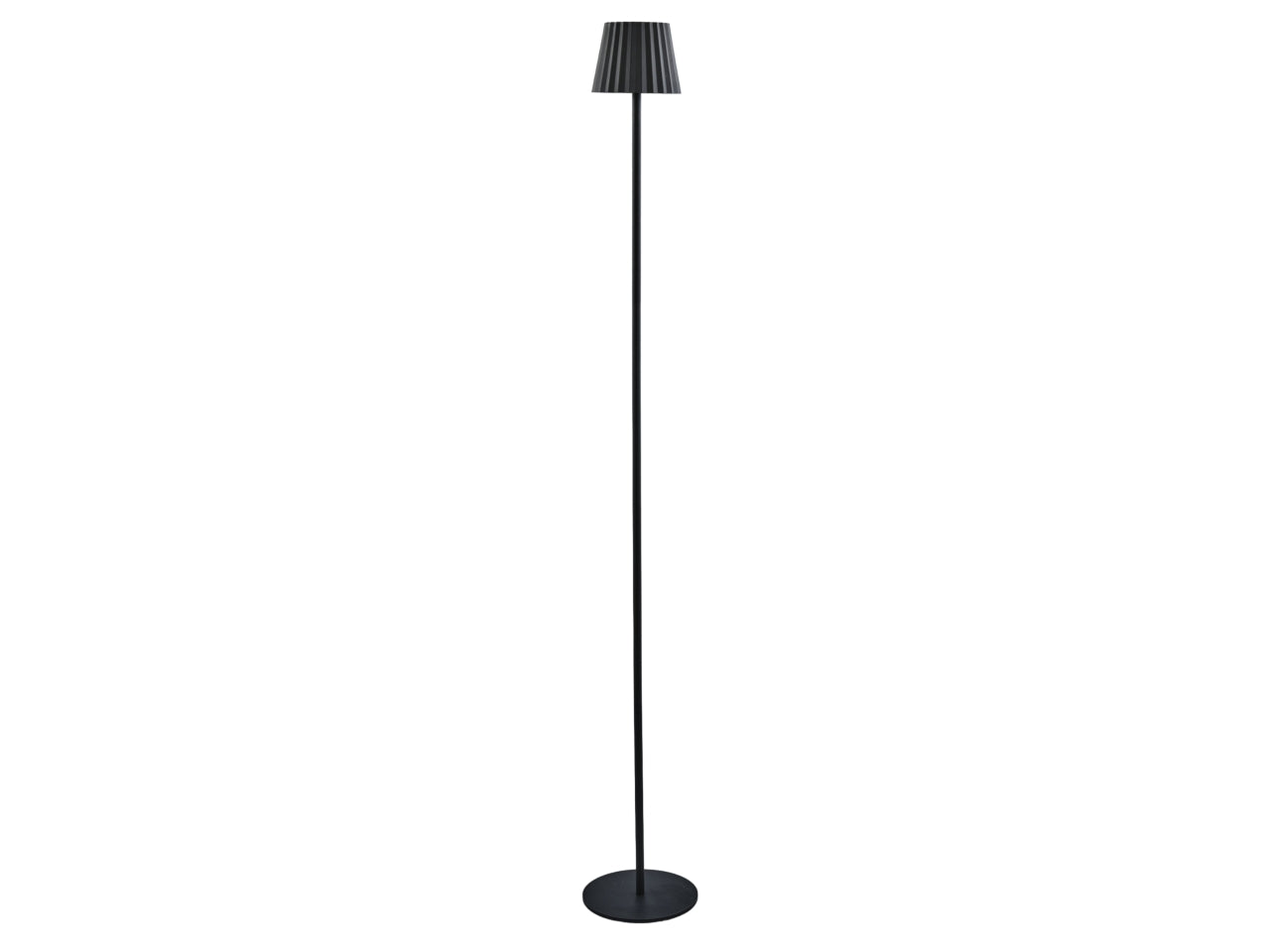 Lampada da terra led touch in metallo e plastica nero plisse moderno per interno/esterno 120 cm - Melograno Tech