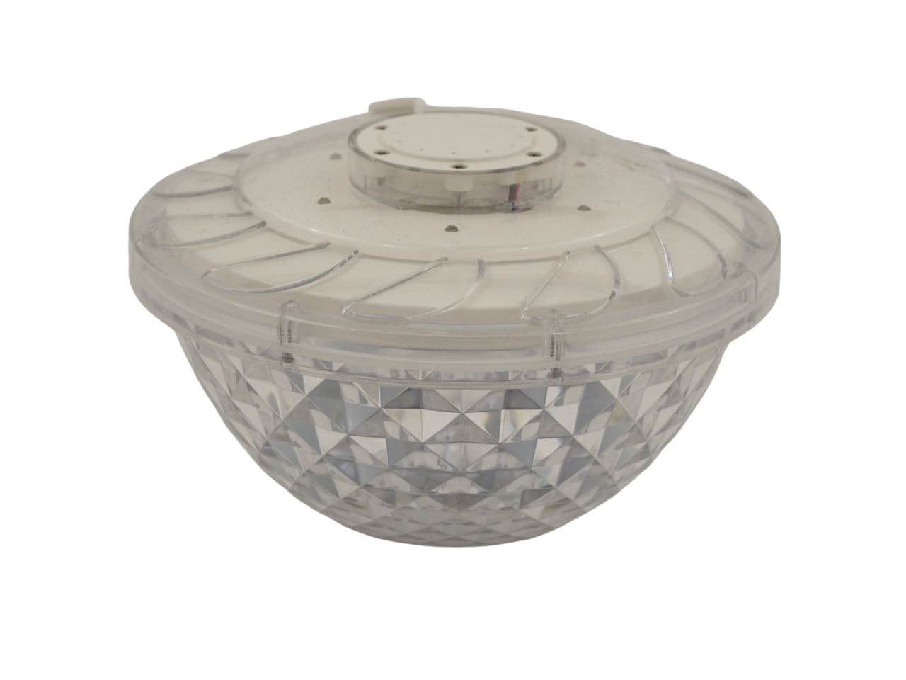 Fontana galleggiante con illuminazione led in plastica trasparente - Melograno Tech