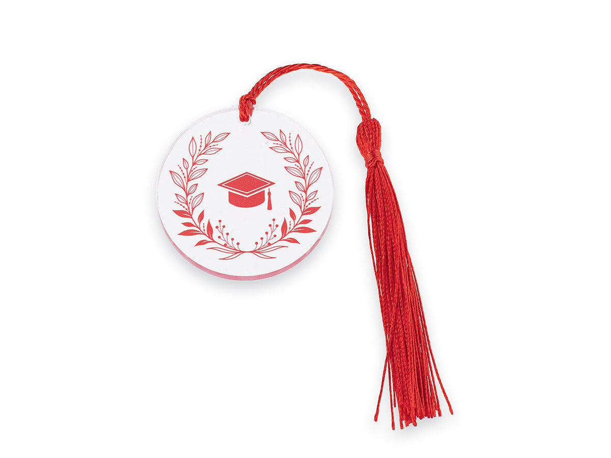 Tondo acrilico tocco rosso con nappa