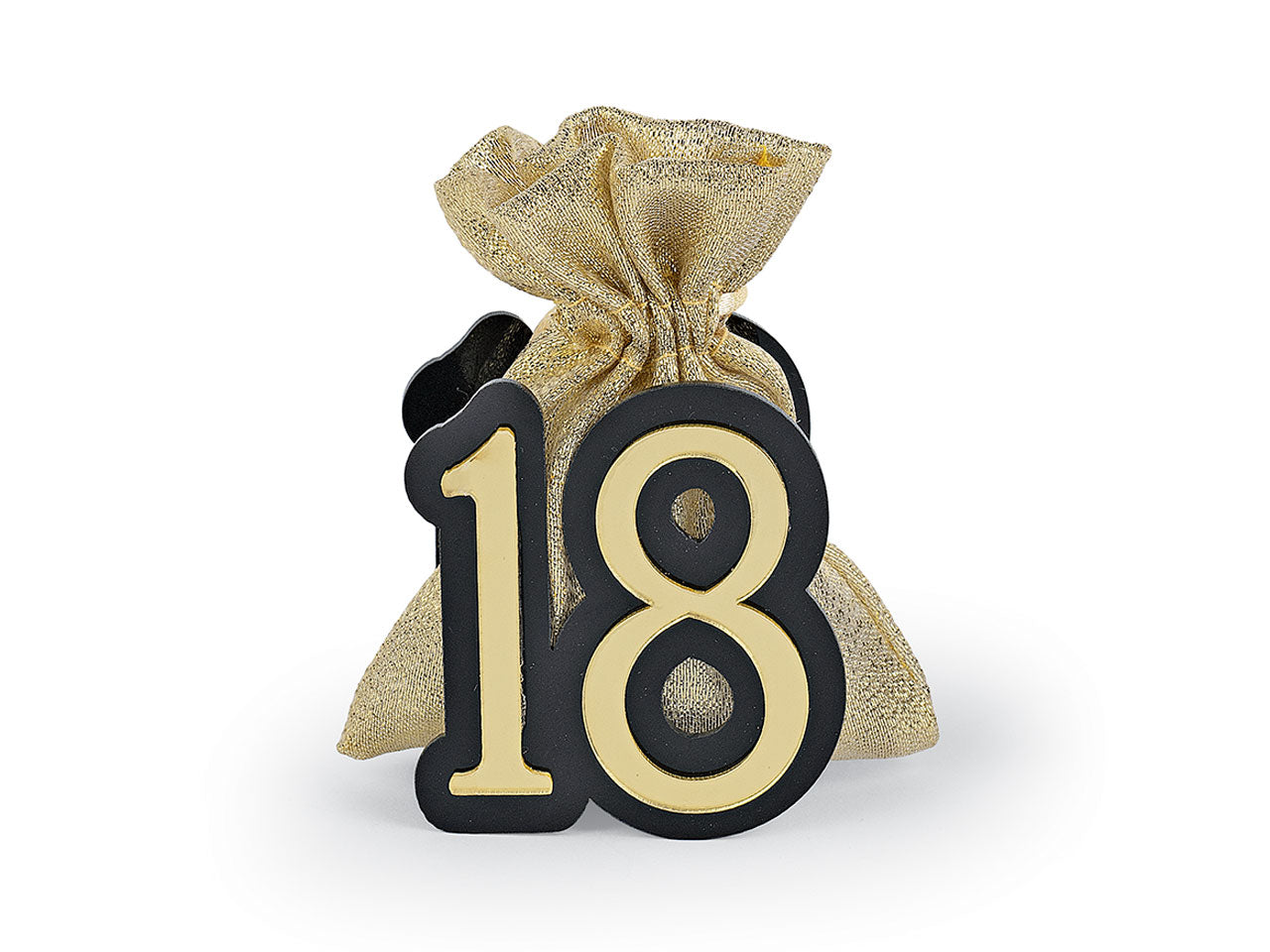 18 oro/nero con sacchetto oro 249283M