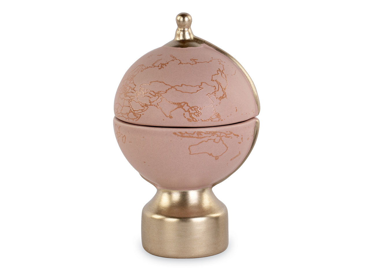 Mappamondo cameo rose candela + scatola