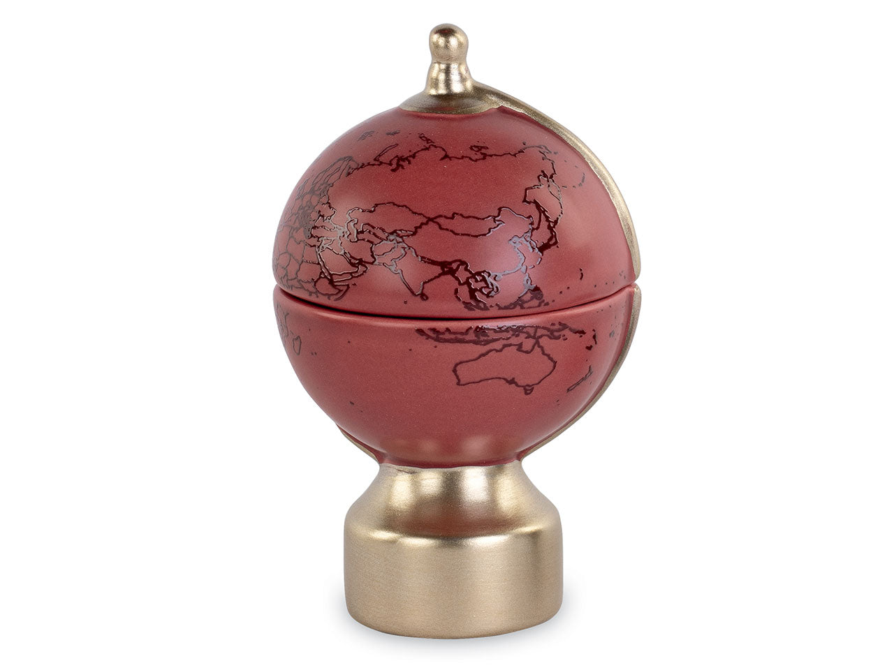 Mappamondo bordeaux candela con scatola
