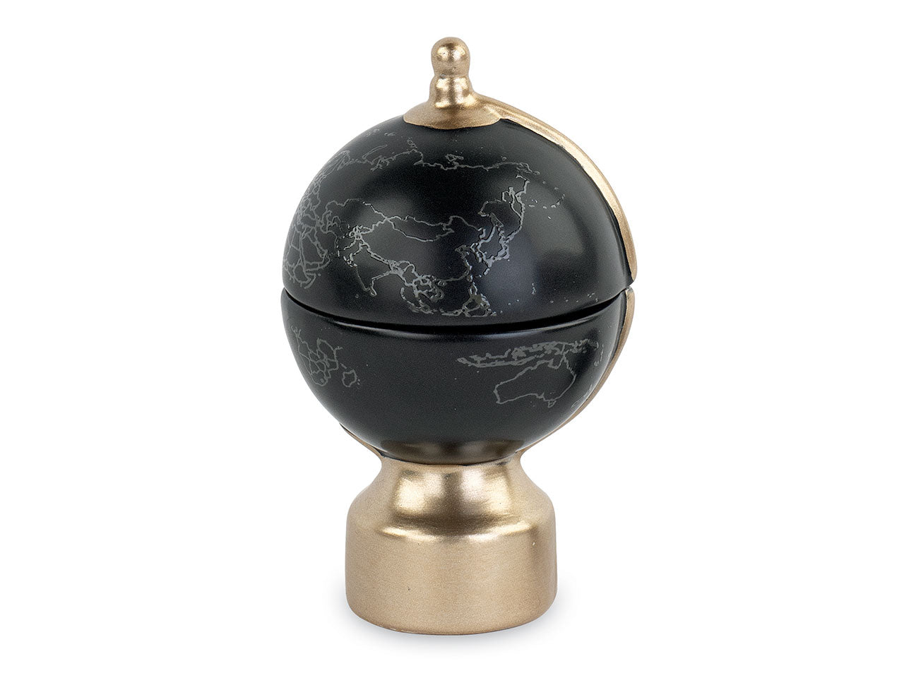 Mappamondo nero candela con scatola