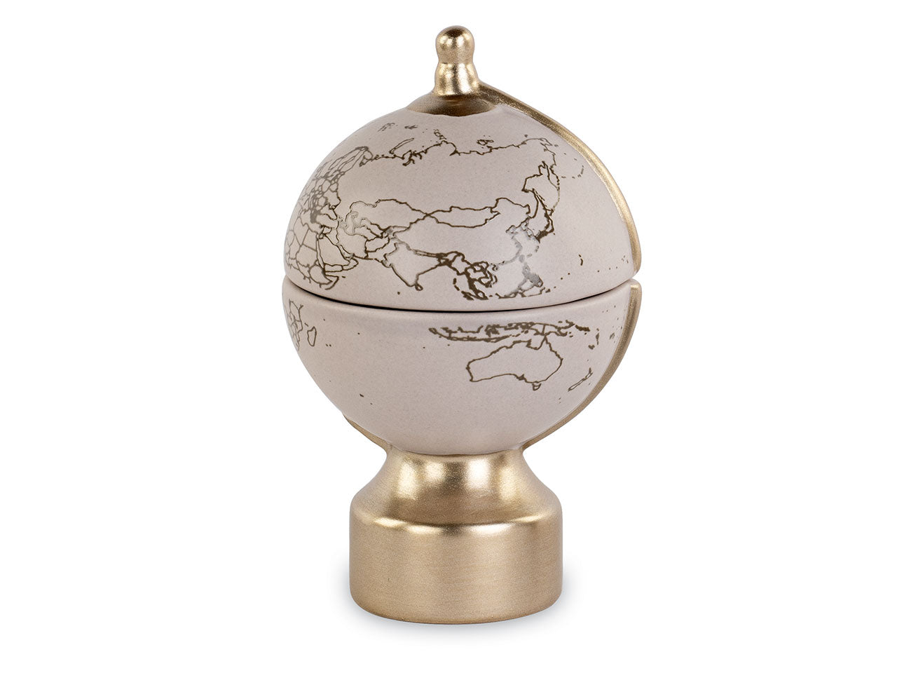 Mappamondo tortora candela + scatola