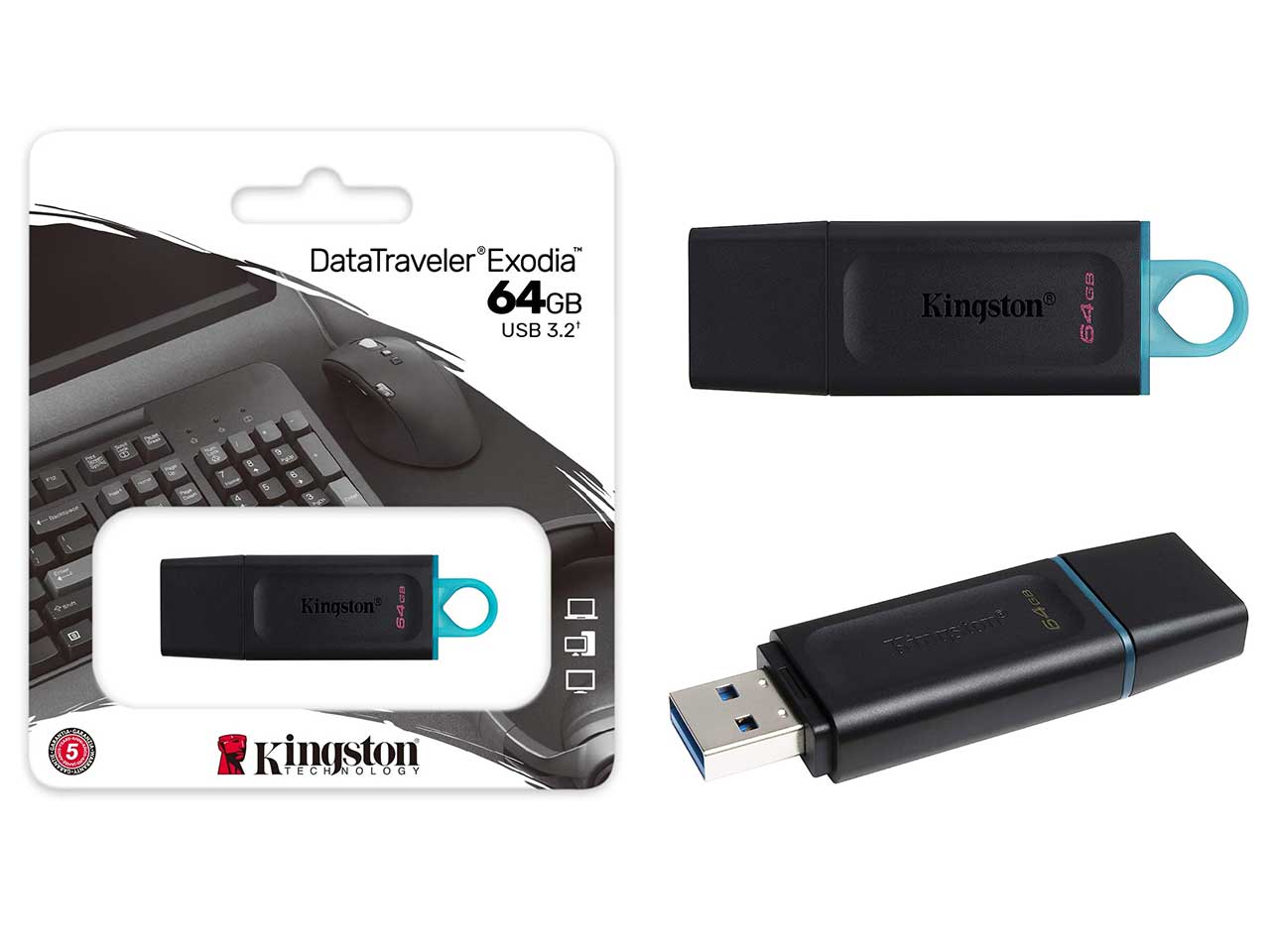 Pendrive kingston usb 64gb