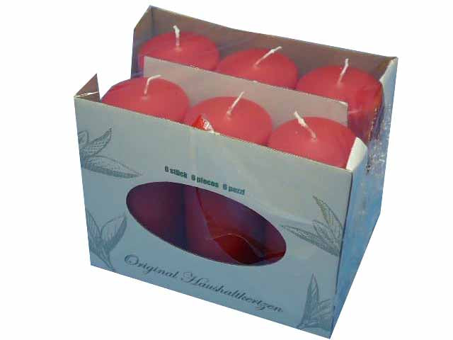 Candela moccolo 6x15 6 pezzi rosse 56202.14
