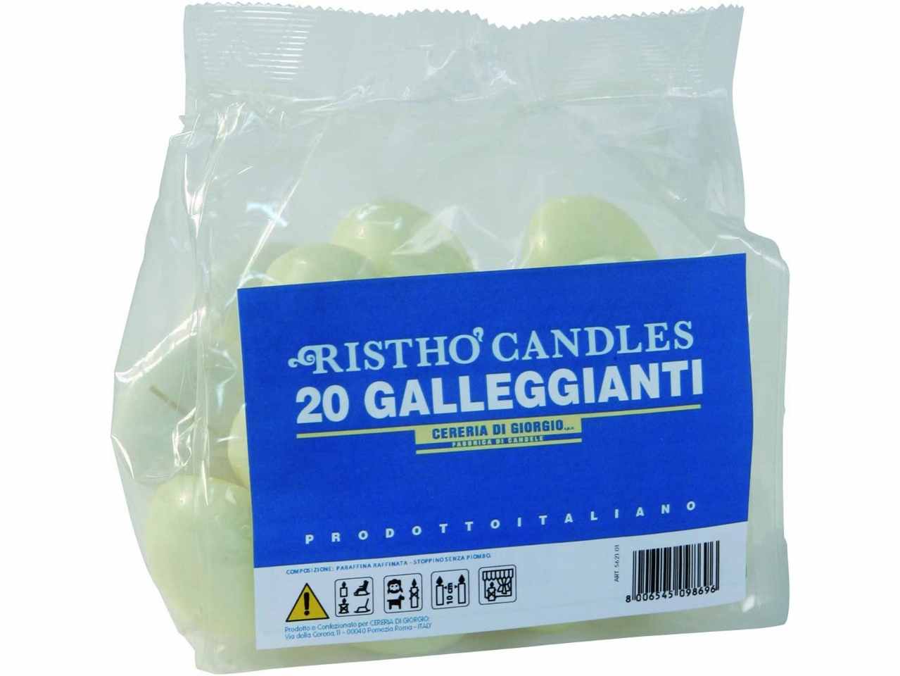 Candela galleggiante 20 pezzi panna 5621134