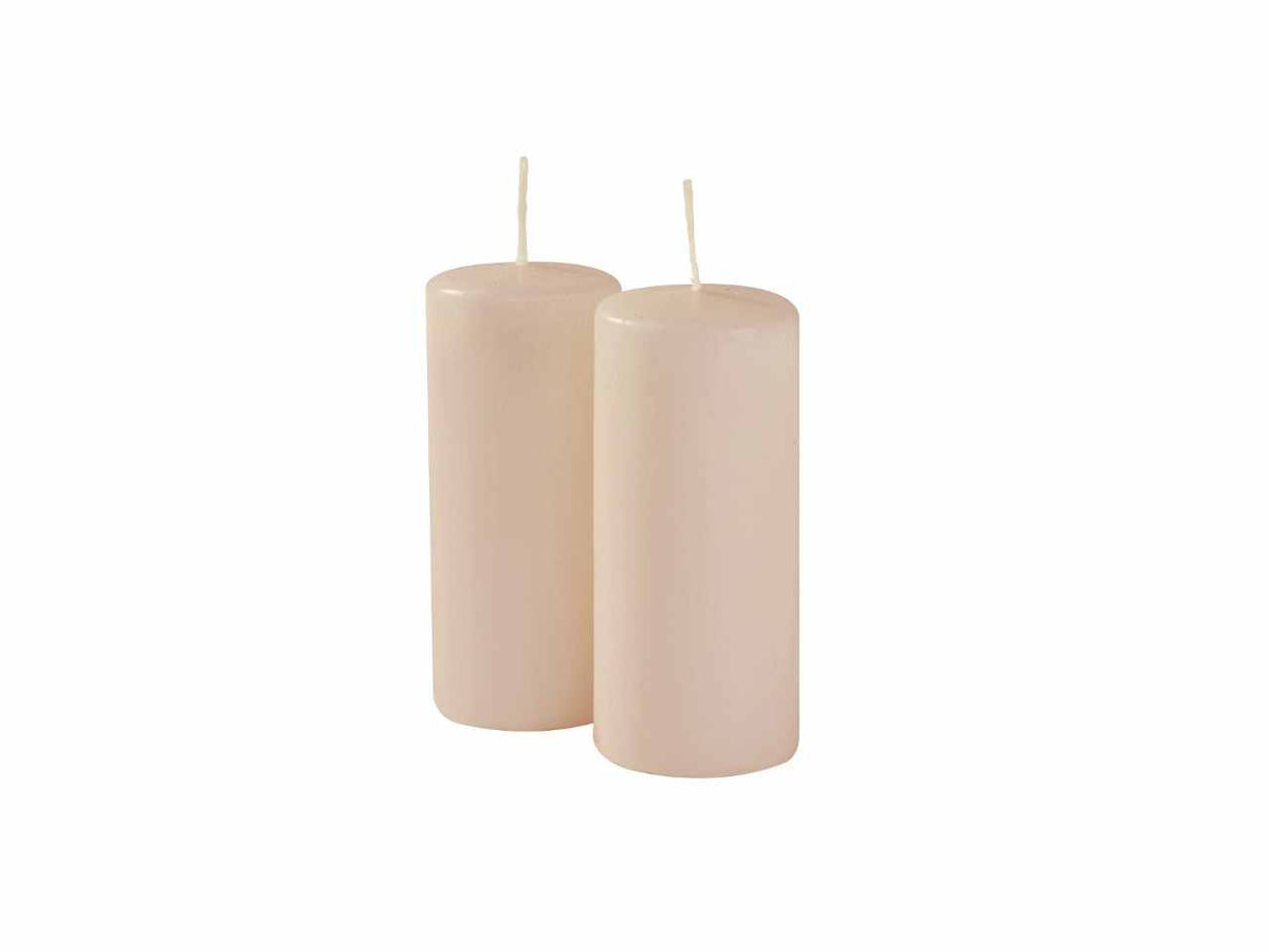 Candela moccolo 50x12cm 9 pezzi cipria