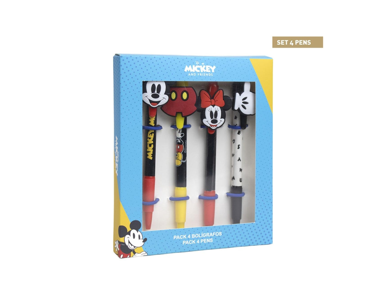 Mickey penne pack - la confezione contiene 4 penne