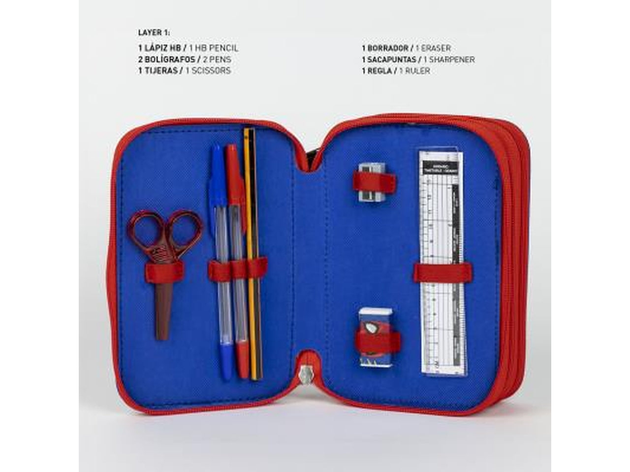 Astuccio Spider Man 3 cerniere da bambino 13x7x19,5 cm - CerdÃ