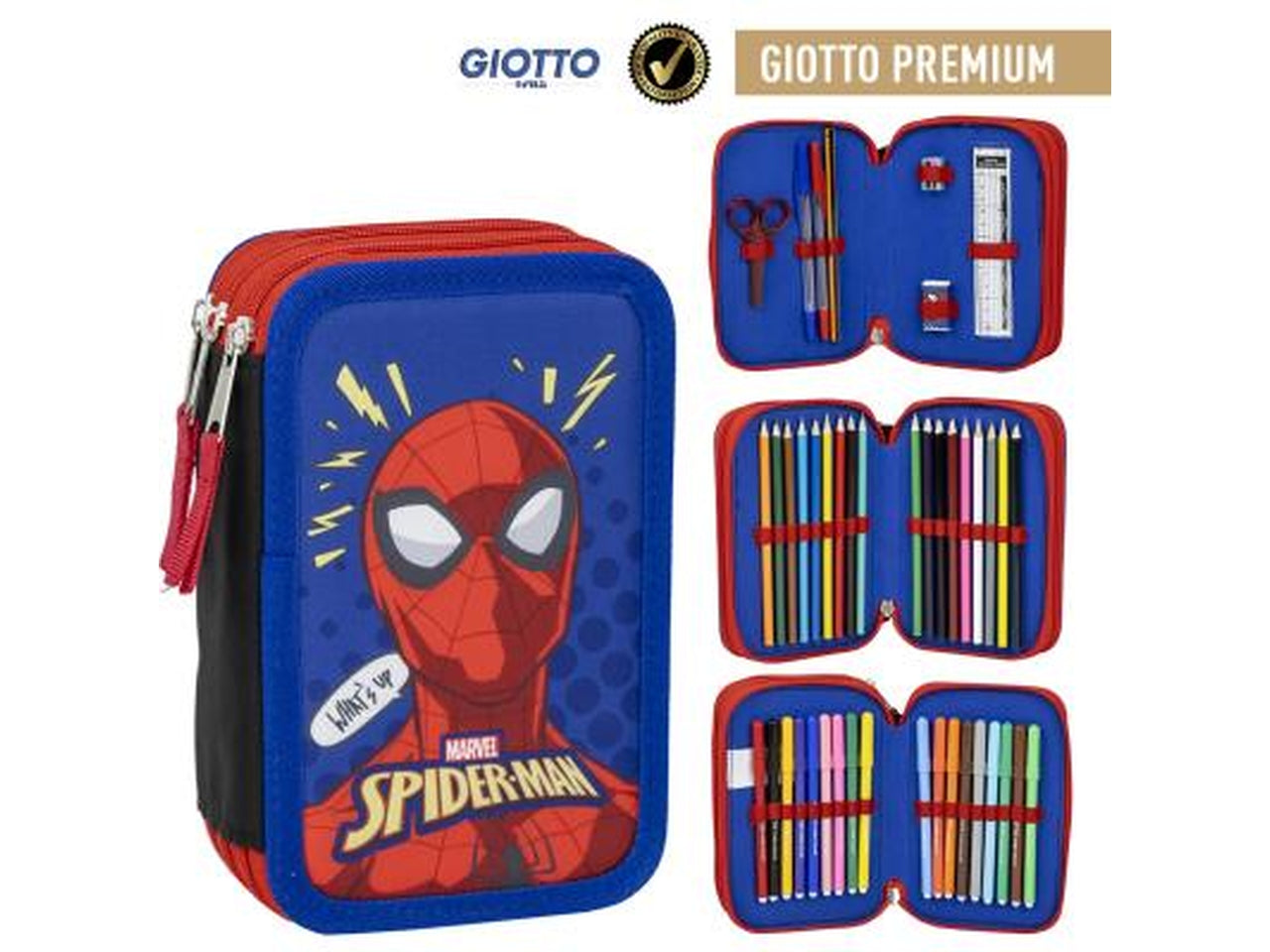 Astuccio Spider Man 3 cerniere da bambino 13x7x19,5 cm - CerdÃ