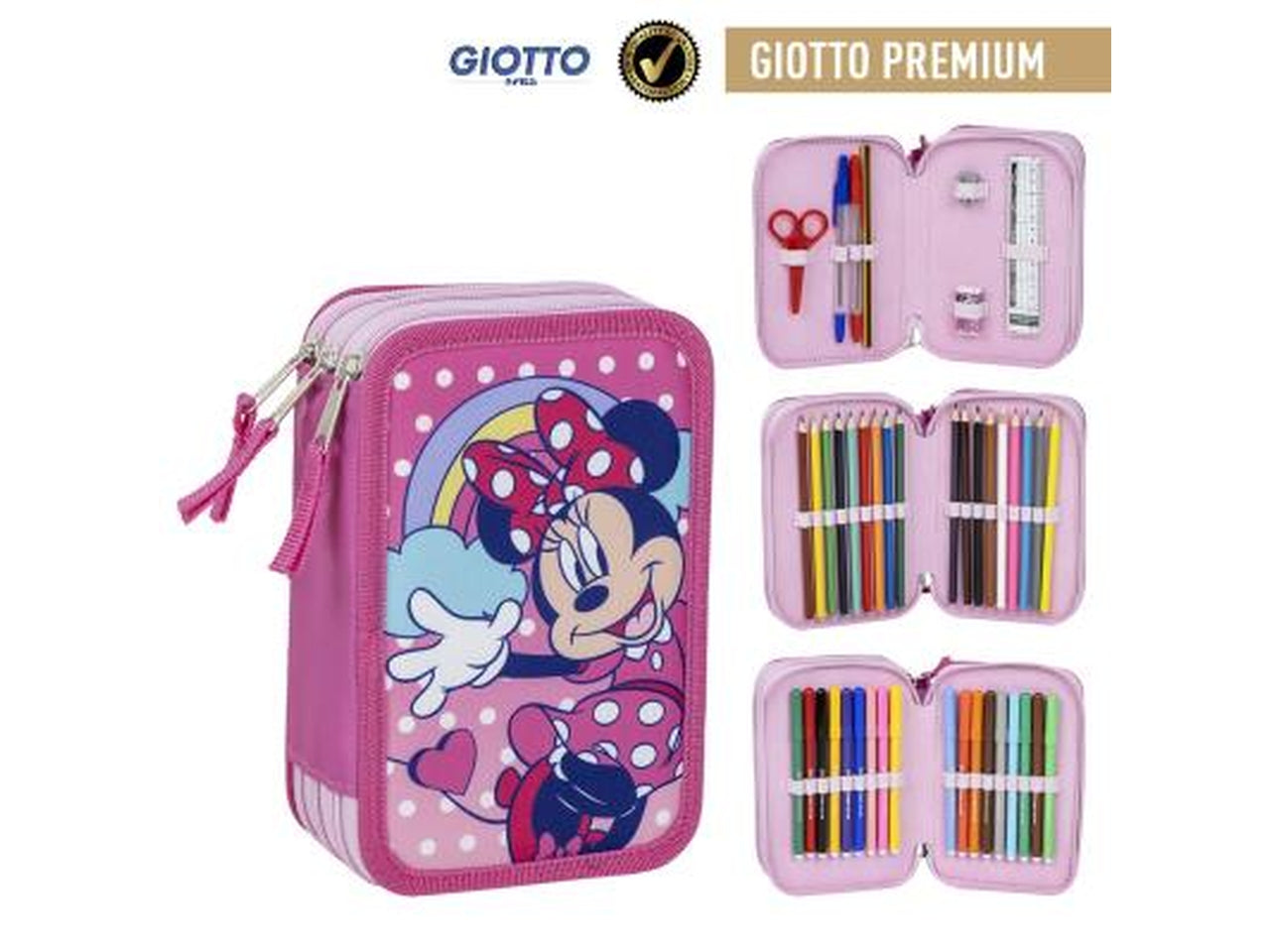 Astuccio Minnie 3 cerniere da bambina 13x7x19,5 cm - Cerdà $