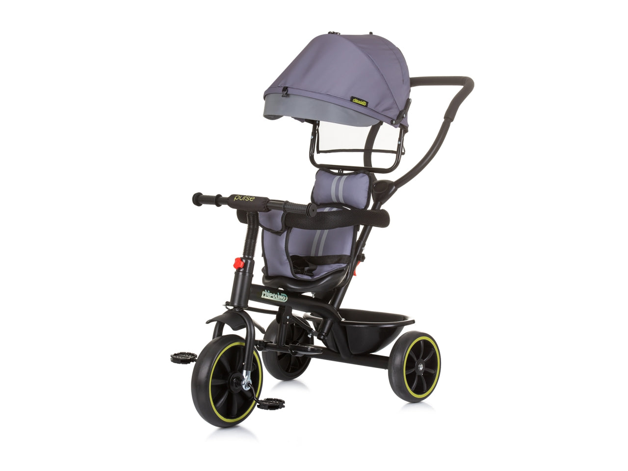 Triciclo con tettuccio pulse granito 18 mesi | Chipolino