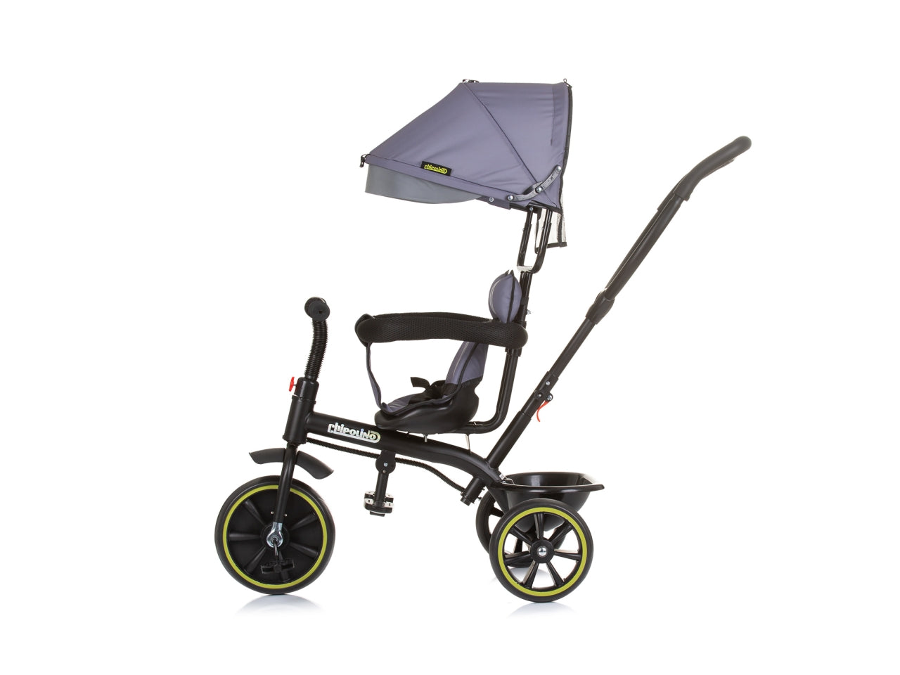 Triciclo con tettuccio pulse granito 18 mesi | Chipolino $
