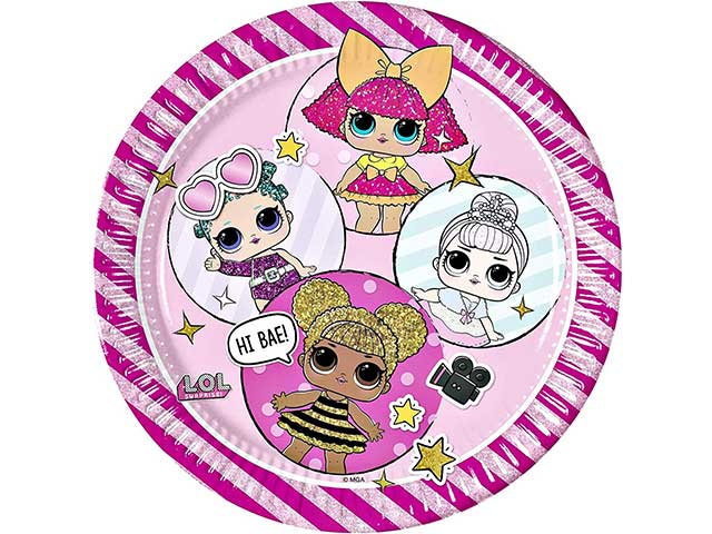 Lol surprise piatto 23cm 8 pezzi 33700