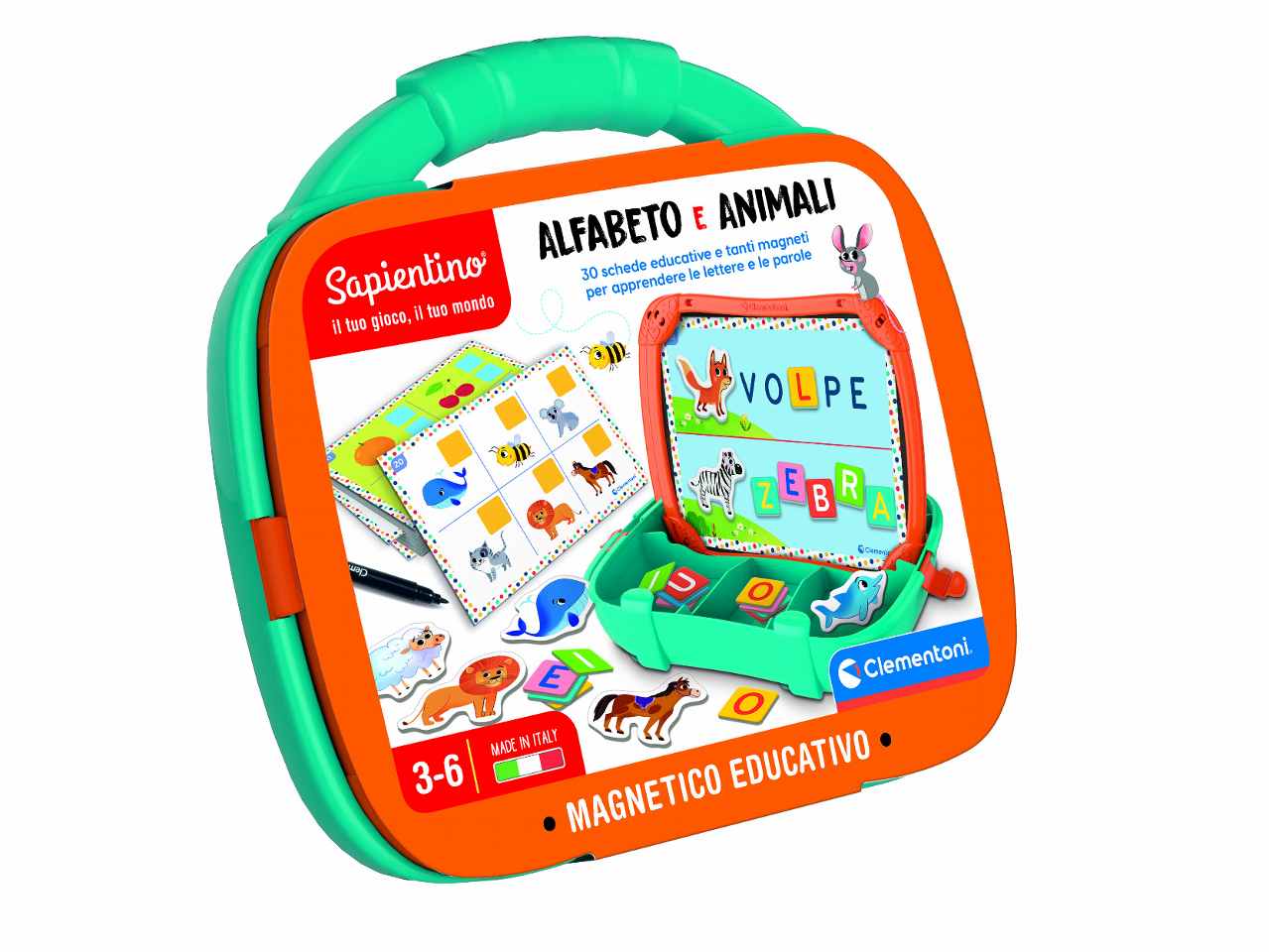 Valigetta magnetica alfabeto e animali