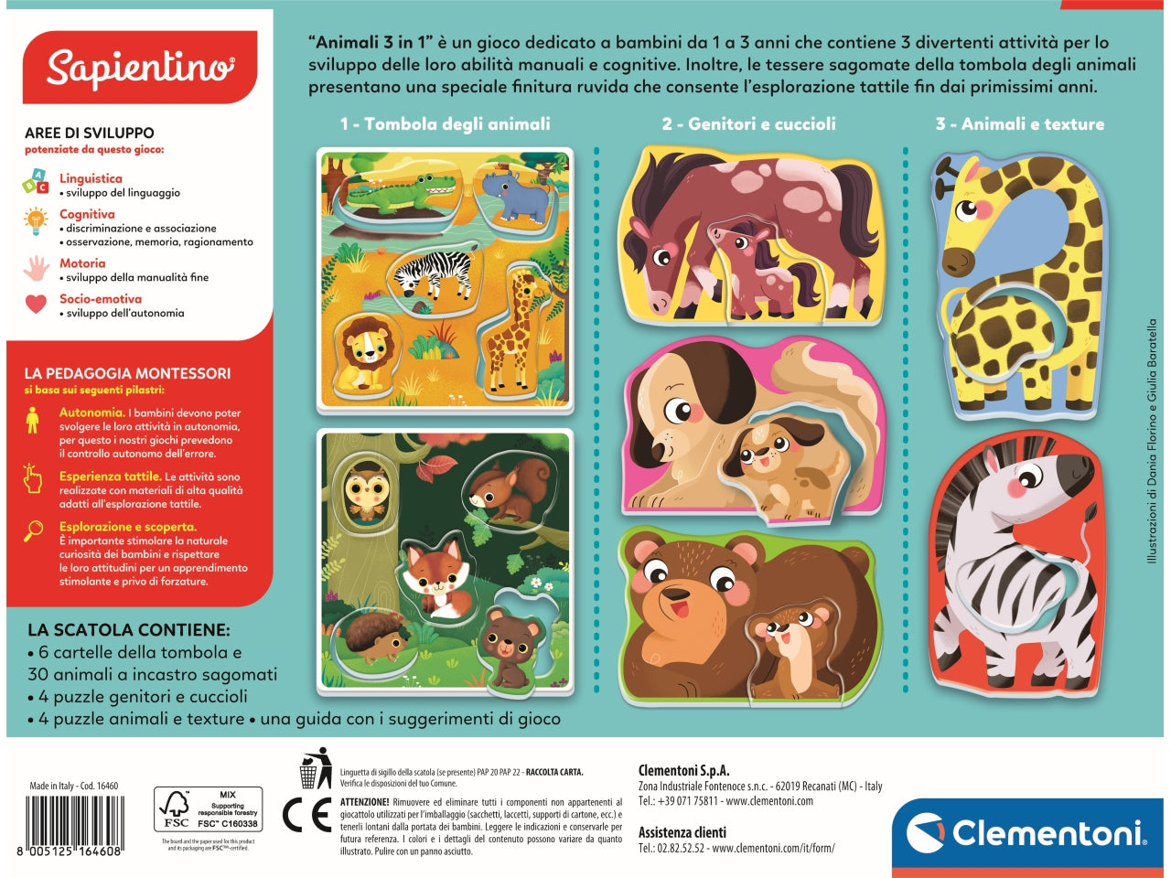 Montessori baby animali 3in