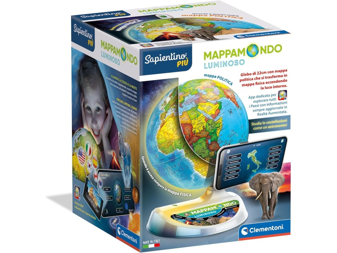 Light up globe with ar