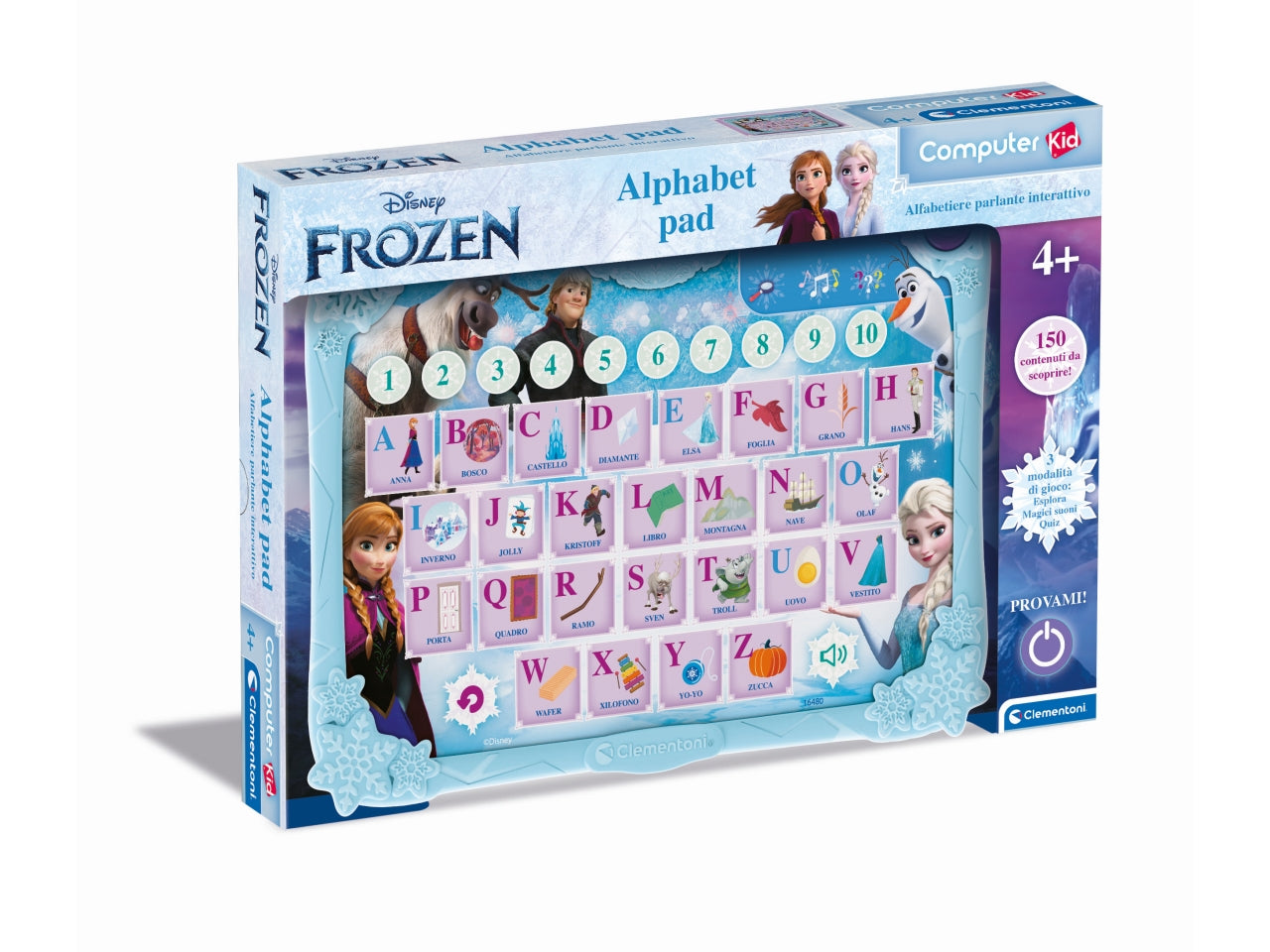 Pad Frozen Alphabet: Divertimento Educativo per Bambini dai 4 Anni - Clementoni