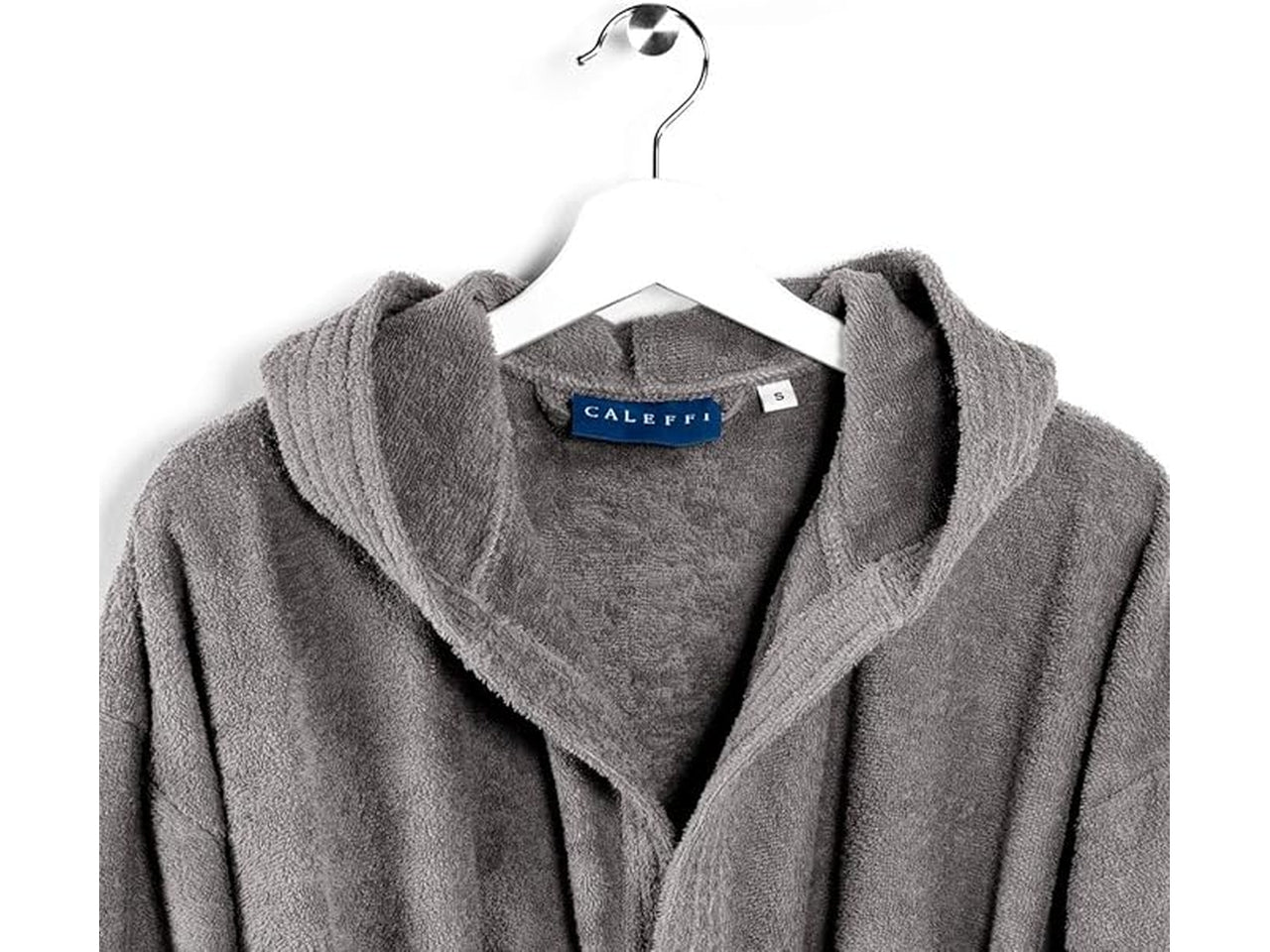 Accappatoio adulto cotone spugna 400gr/mq perla monocromatico taglia s - Caleffi