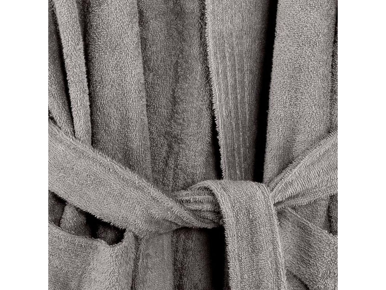 Accappatoio adulto cotone spugna 400gr/mq perla monocromatico taglia s - Caleffi