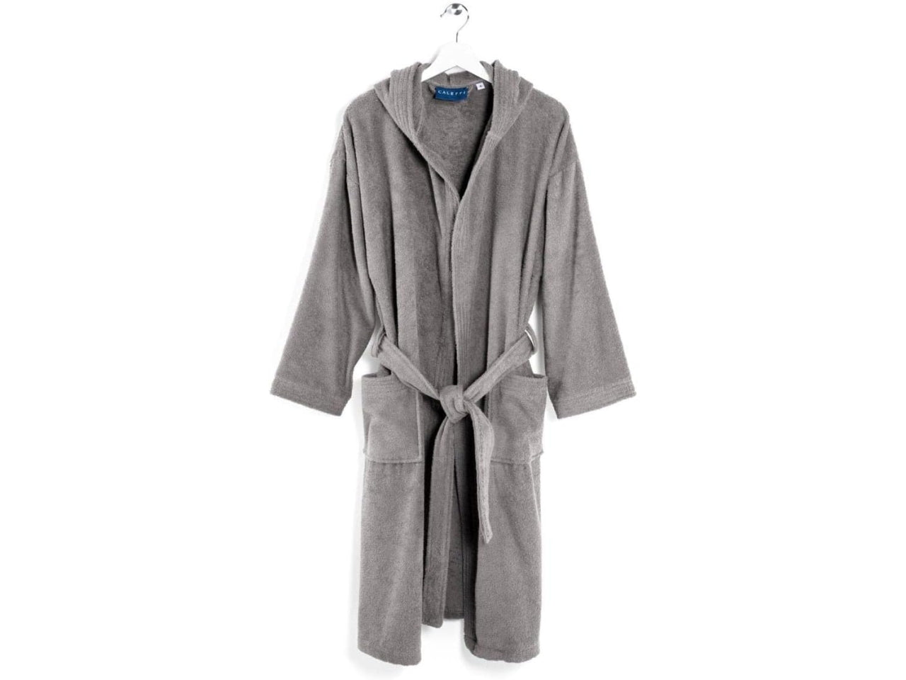 Accappatoio adulto cotone spugna 400gr/mq perla monocromatico taglia s - Caleffi