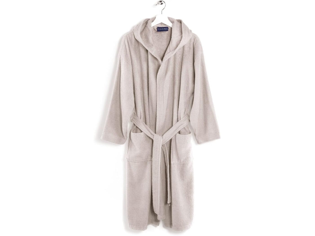 Accappatoio adulto cotone spugna 400gr/mq sabbia monocromatico taglia s - Caleffi