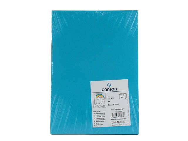 Fogli vivaldi a4 185g blu prim.50 pezzi