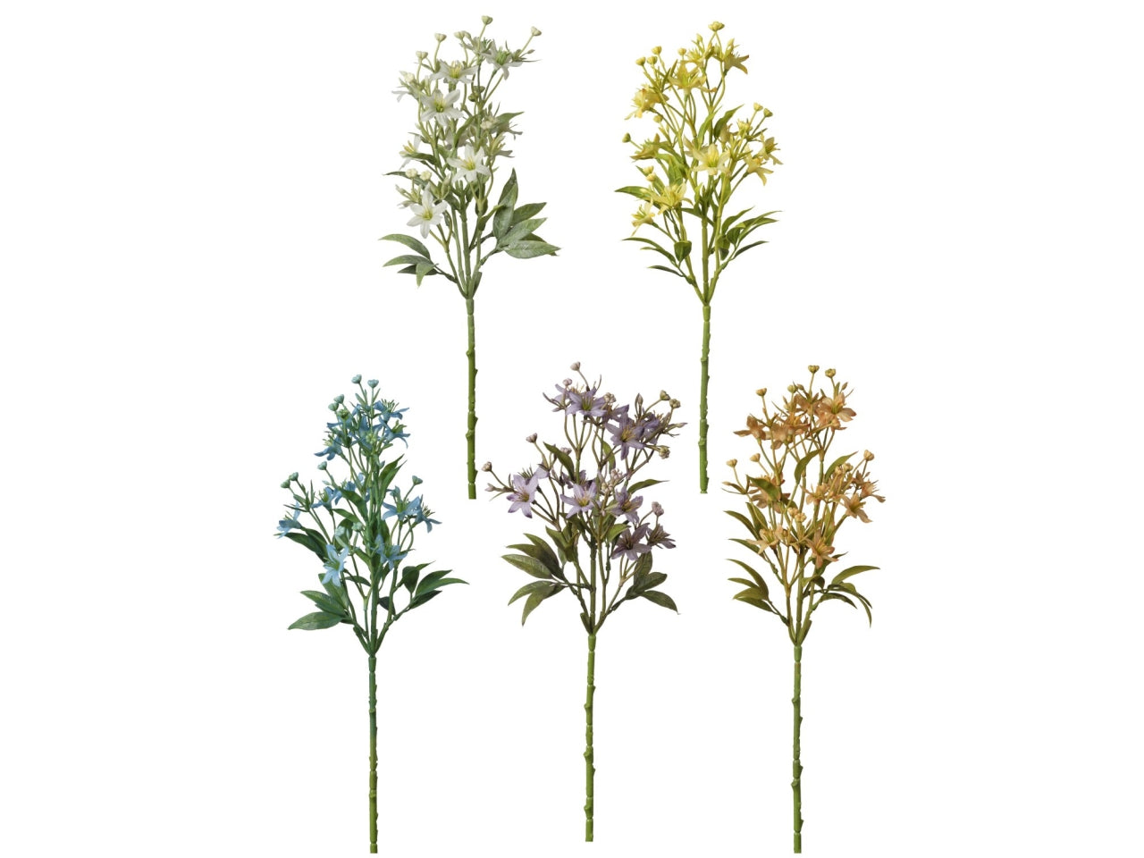 Ramo con fiorellini 53cm in 5 varianti di colori