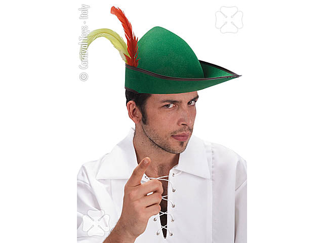 Cappello folletto verde scamosciato tg.56