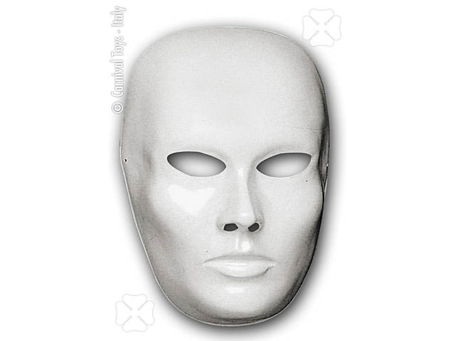 Maschera viso medio bianco da pitturare