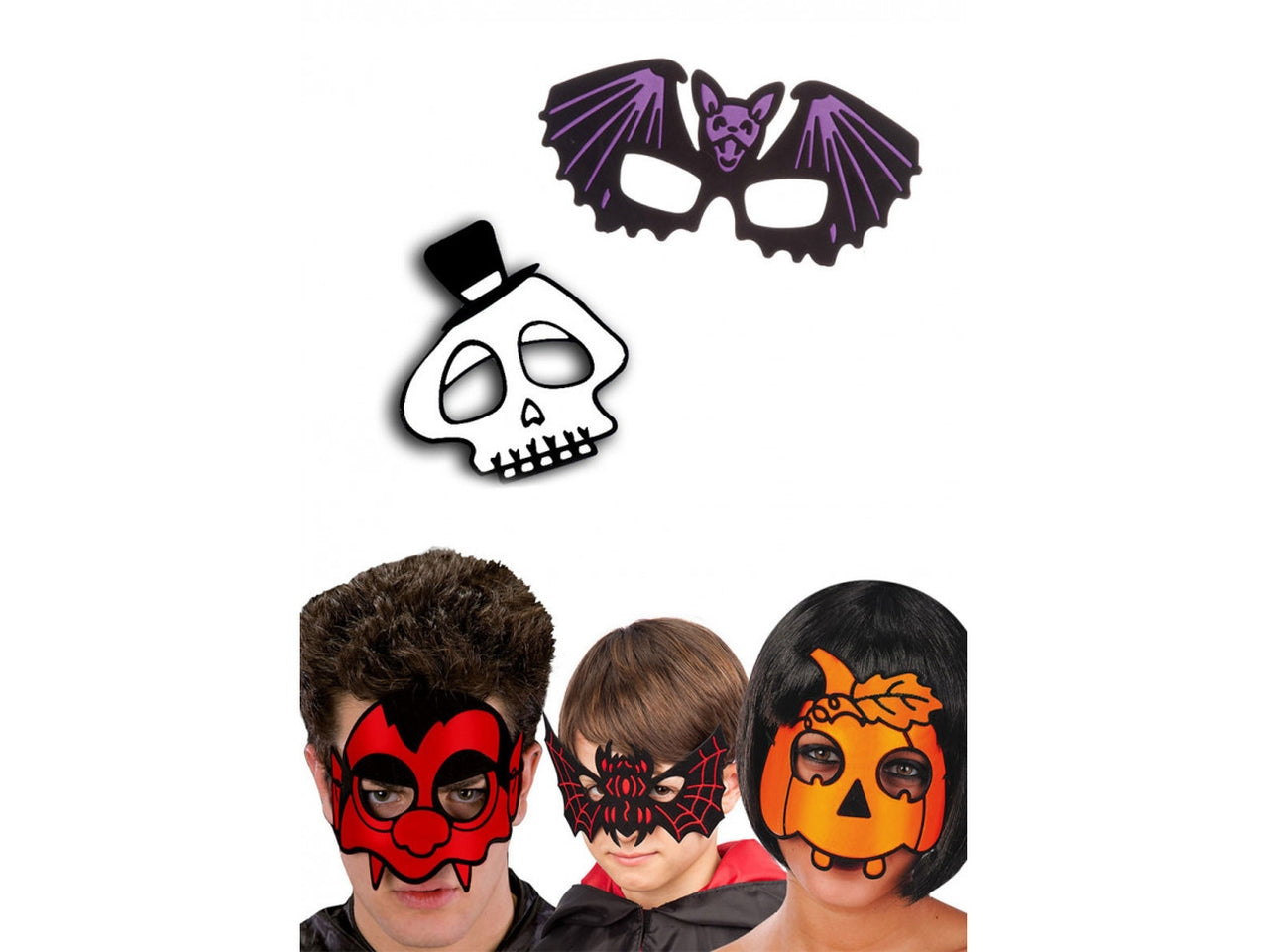 Maschera mezzo viso in tessuto modelli assortiti