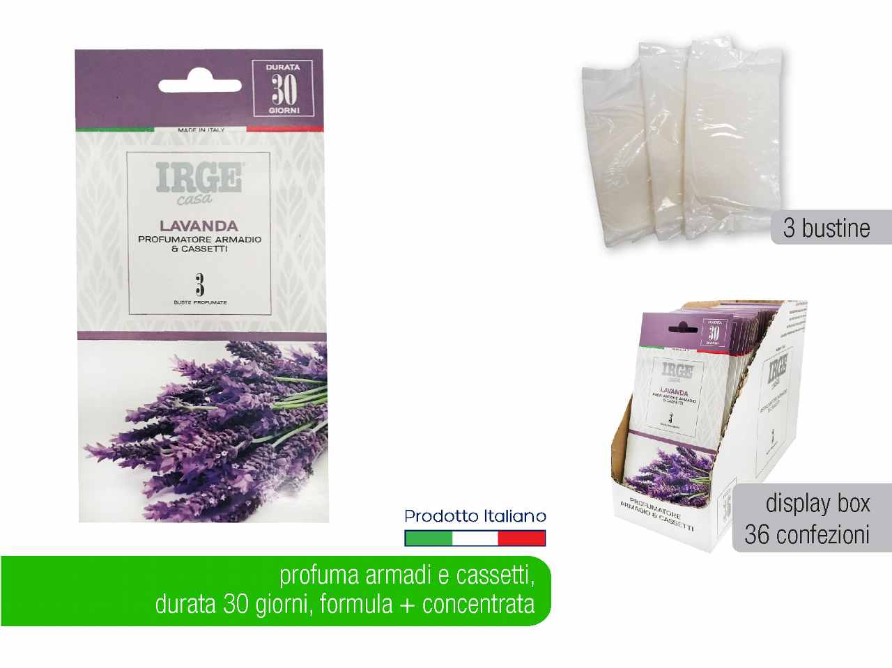 Bustine profumate lavanda 3 pezzi deo3600a