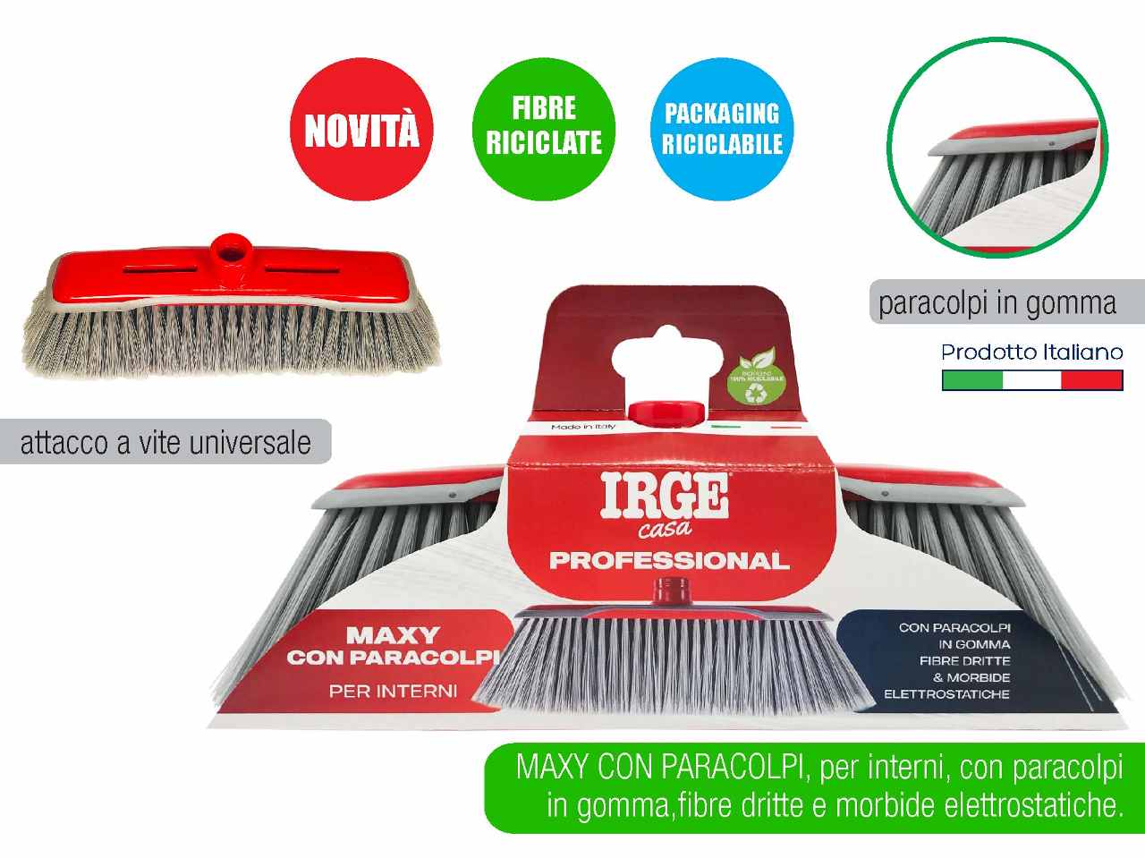 Scopa professional maxy c/paracolpi sco5026a