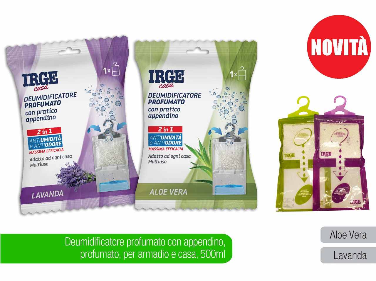 Irge deumidificatore 500ml alla lavanda con appendino