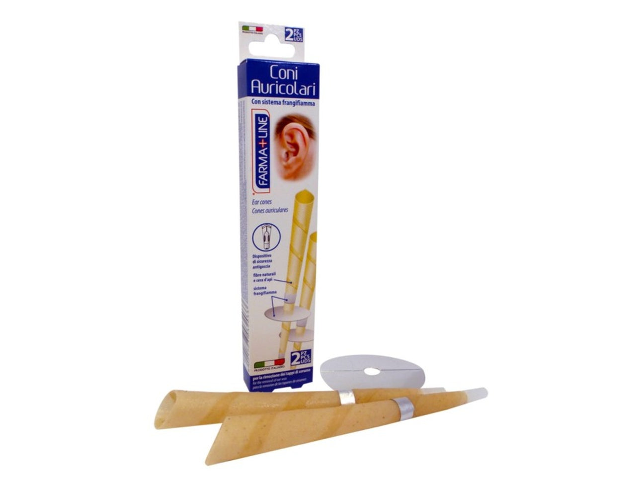 Farmaline coni auricolari - confezione da 2 coni