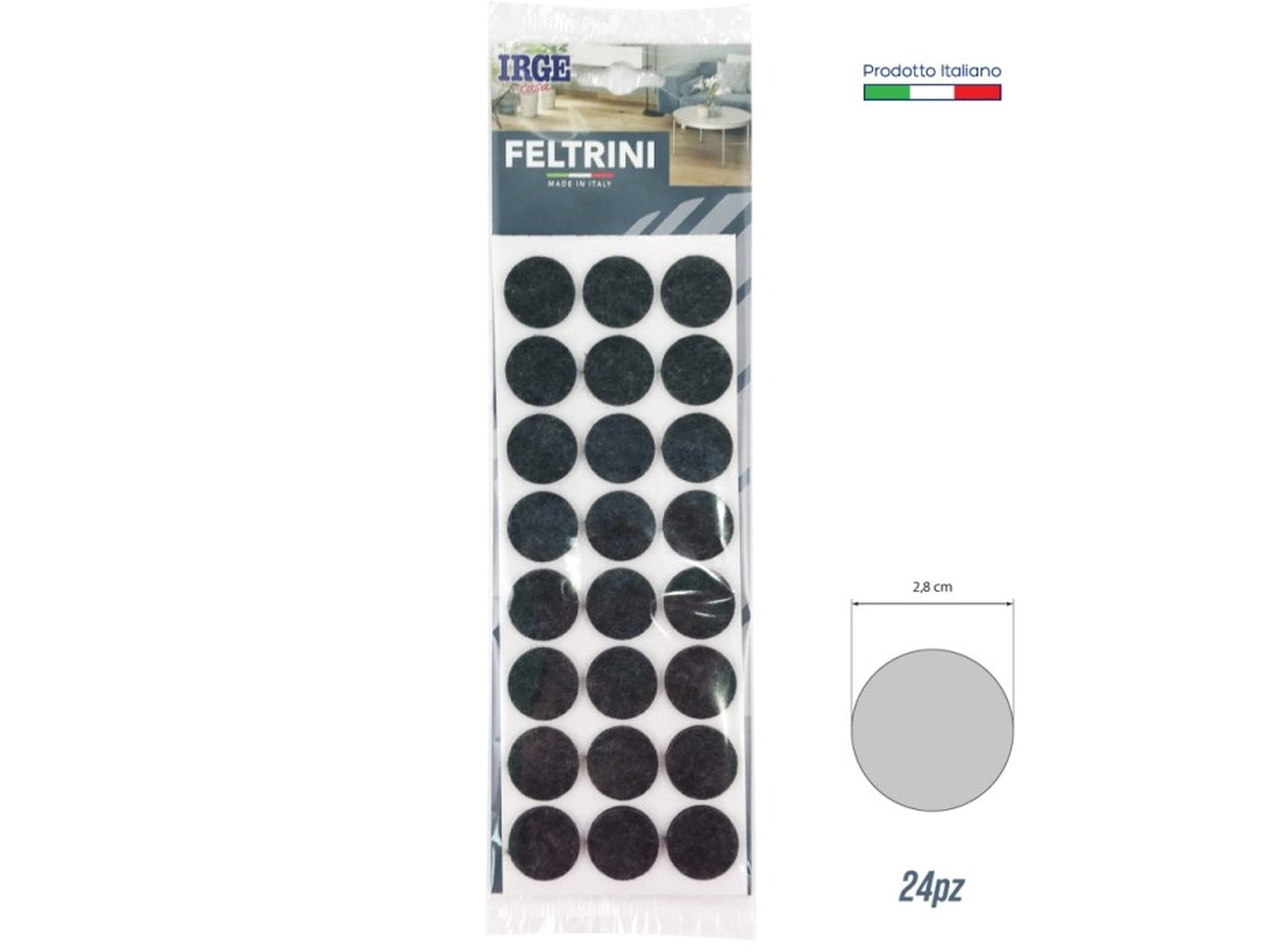 Feltrini maxi d.28cm set 24 feltrini