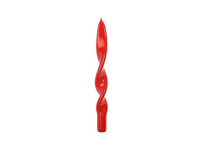 Candela fiamma 25x2,2cm rosso lucido