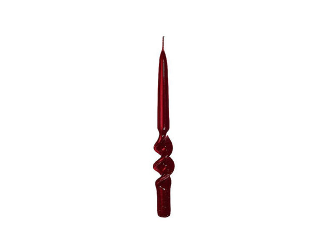 Candela spirale 25x2,2cm bordeaux lucido