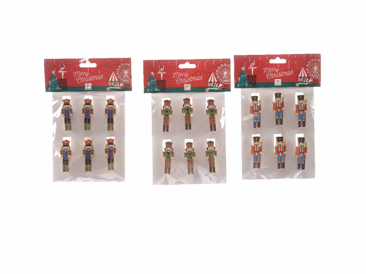 Mollette soldatino 5,5x4cm 6 pezzi 72099