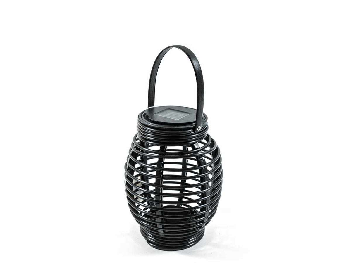 Lanterna con ricarica solare in plastica d.15xh.20cm