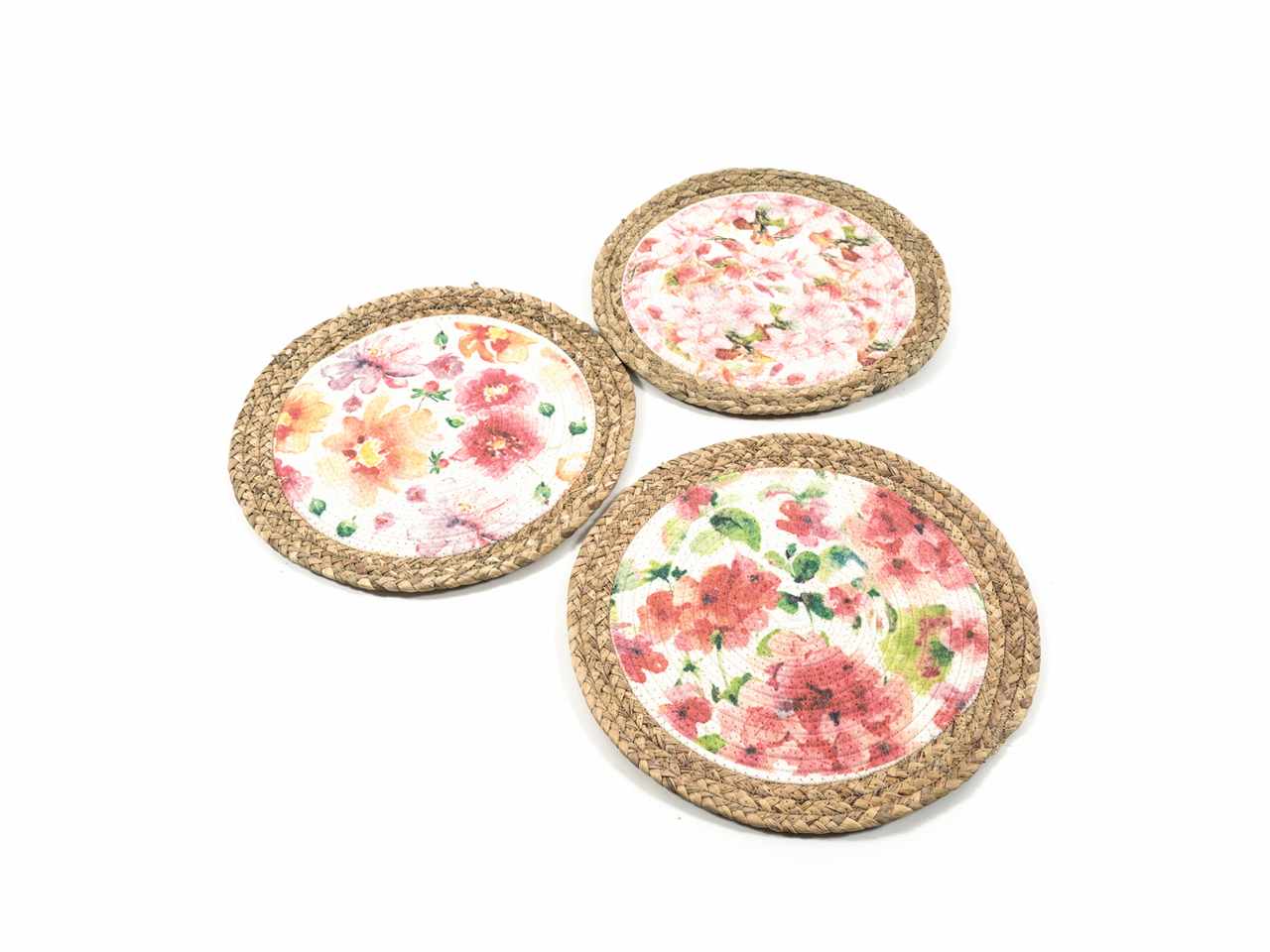 Sottopiatto in corda decorato d.33cm fantasie assortite