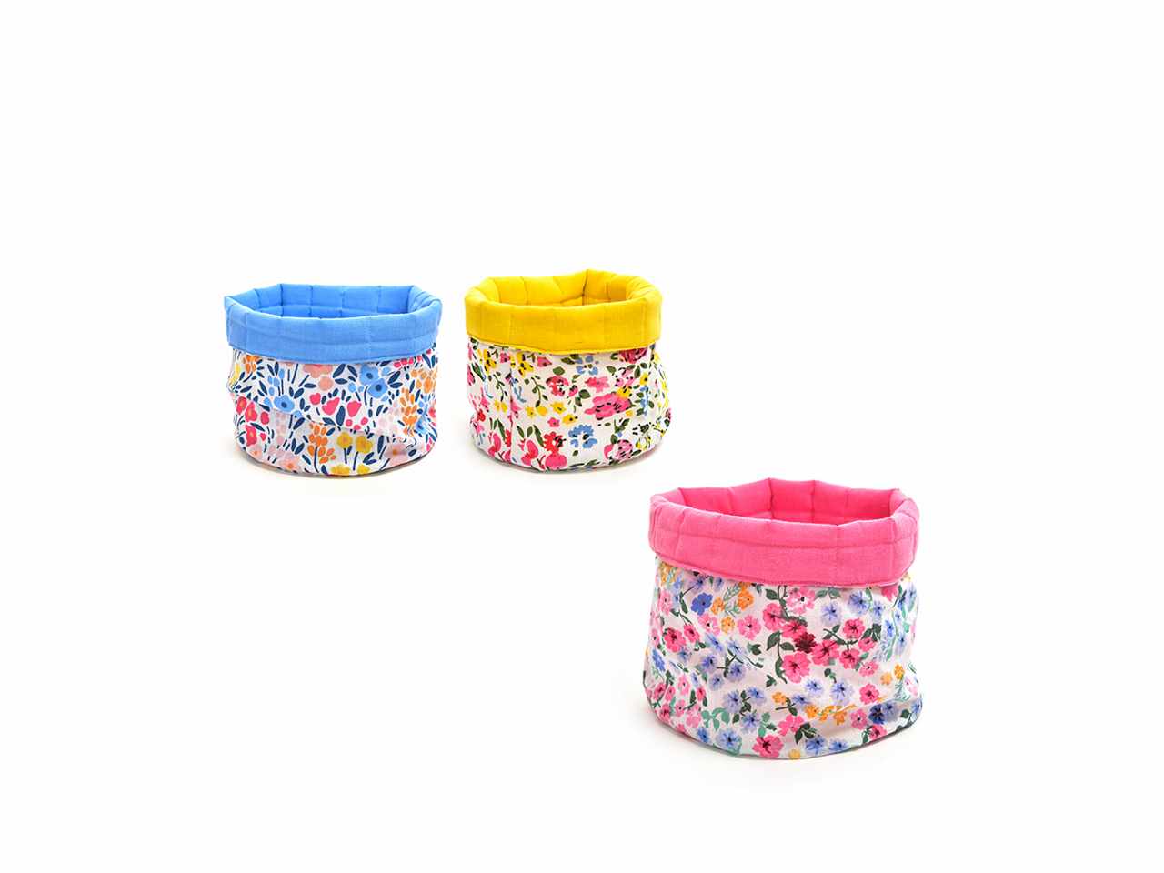 Cestino in cotone "dream color" d.17x17cm decori assortiti