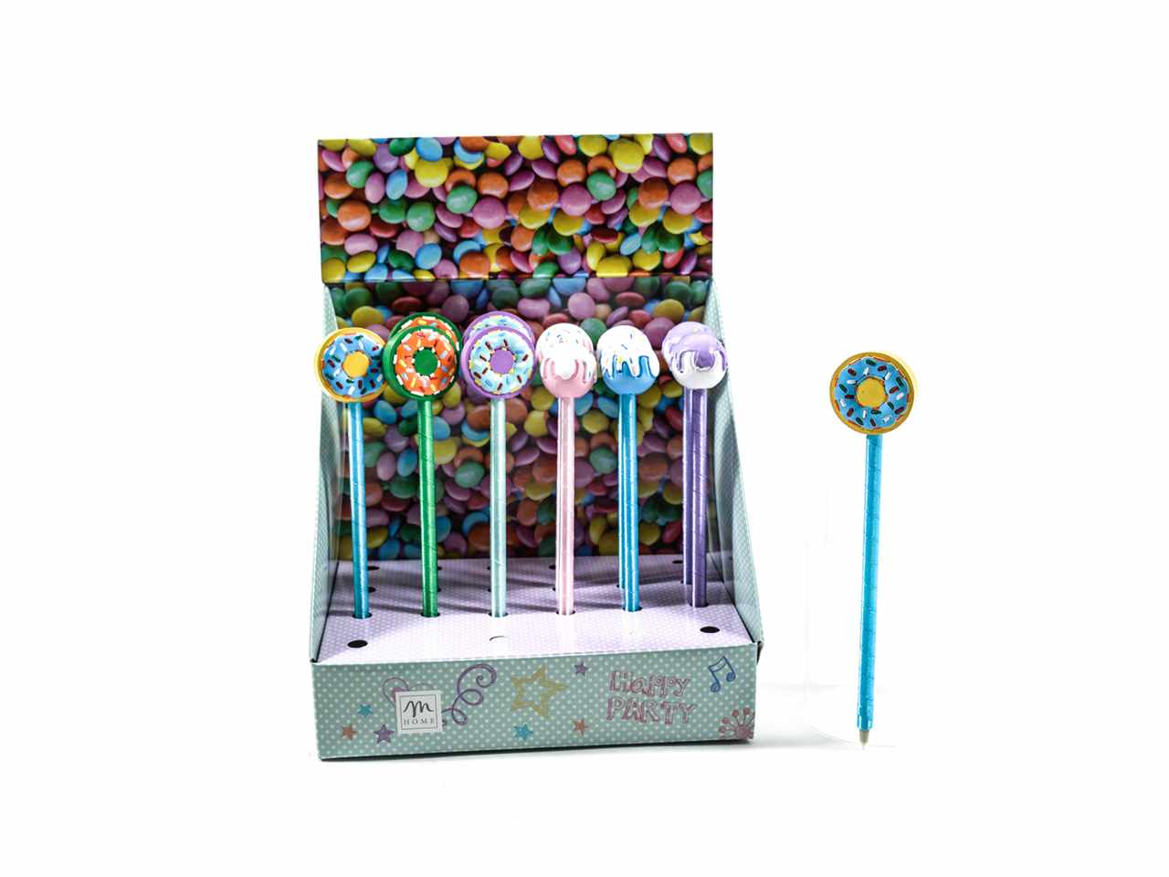 Penna con decorazione in resina 3.5x1x18.5cm assortite