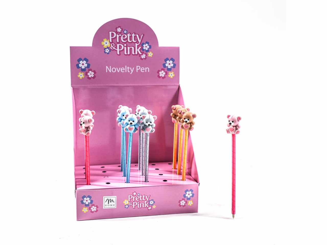 Penna con decorazione in resina 3x3x20cm assortite