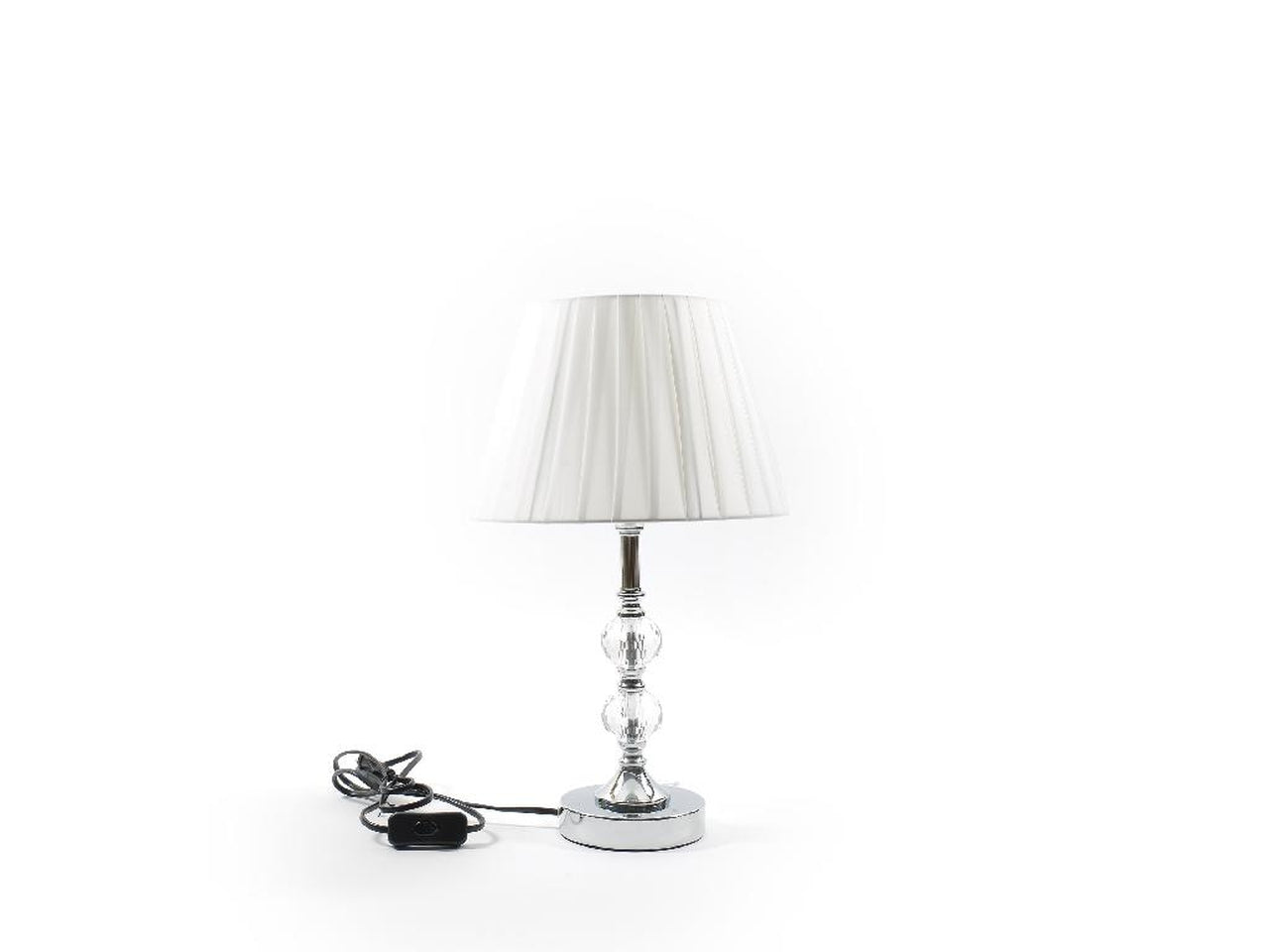 Lampada crystal in metallo d.26xh.43 cm