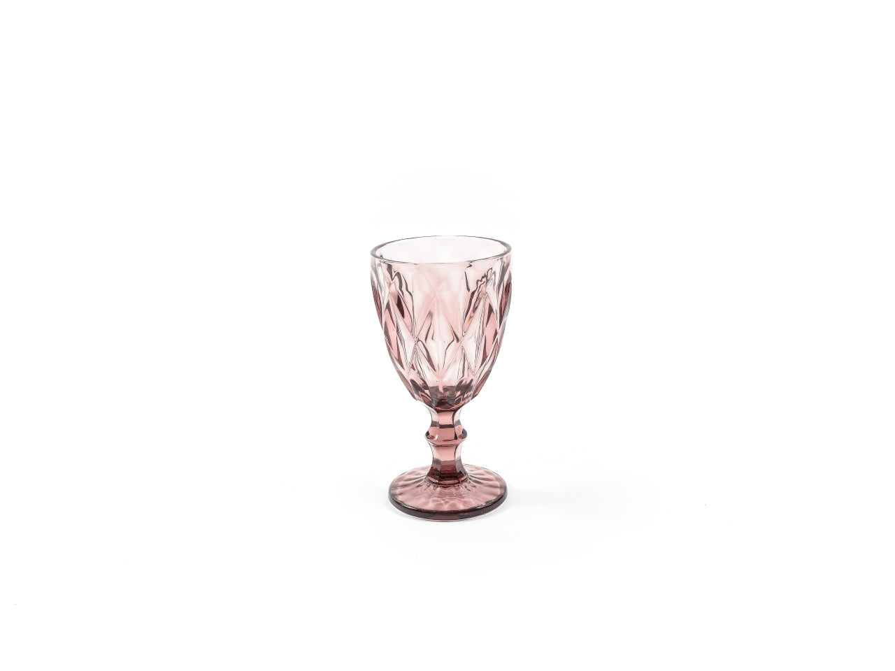 Calice in vetro colorato in pasta jewel misura d.8,5xh.16,5cm