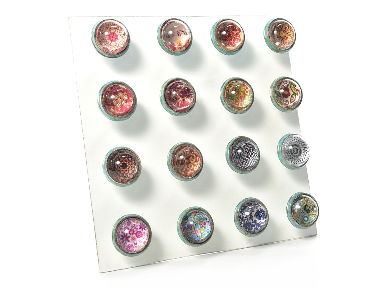 Pomello per mobili, stile vintage, in metallo e vetro, Mercury